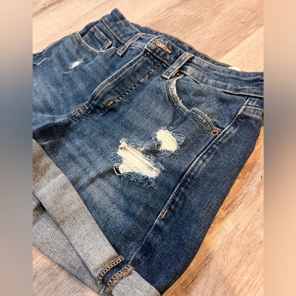 ⭐️ BOGO ⭐️ Old Navy, High Rise OG Straight denim shirt, size 4 - Picture 3 of 4